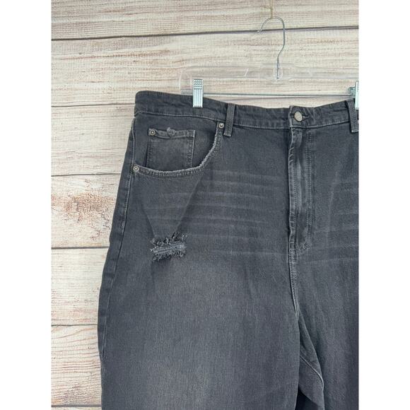 BDG Stretch High-Rise Flare Jeans Mens 39 Black Gray Medium Wash Distressed - Picture 3 of 12